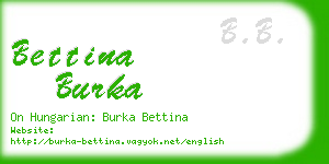 bettina burka business card